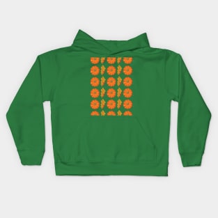 Pumpkin and Leafs Halloween Seamless Pattern Design Gifts Kids Hoodie